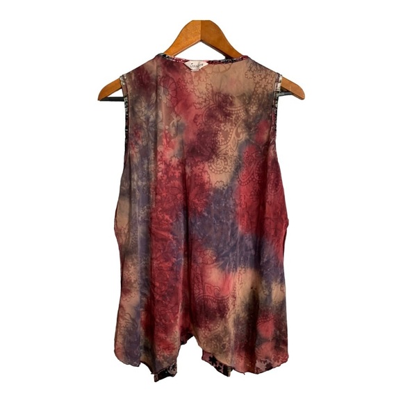 Vintage Jessica Women’s Mesh and Floral Crushed  Velvet Blouse Gypsy Y2K LARGE - Picture 9 of 16